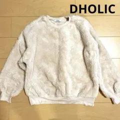 DHOLIC レディース スウェット トップス フリーサイズ でかめ アイボリー