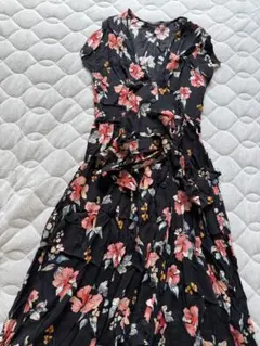 ZARA 花柄ワンピース　ロングワンピース