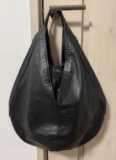 【週末限定値下げ】M.U.L バーティカルトート パッチワーク型押し ブラック