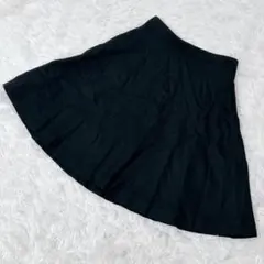 【c2840】✨PROPORTION 膝丈スカート フレア　ブラック