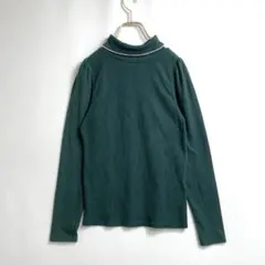 マジェスティックレゴン パールハイネックトップス フロントスリット 緑 Fのサムネイル