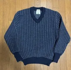70s〜80s ll.bean バーズアイニット　Ｖネック
