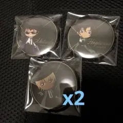 名探偵コナン　缶バッジ　オールドスーツ　4点セット