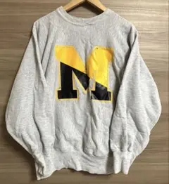 チャンピオン リバースウィーブ　刺繍タグ　バックプリント　カレッジロゴ　XL