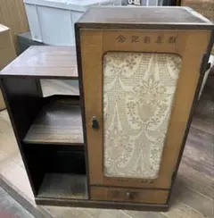 難あり　ビンテージ木製キャビネット　古箪笥　古棚