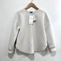 タグ付新品 INDIVI 【洗える／UVケア】ダンボールジャージトップス