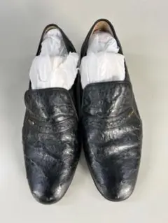 オーストリッチ　メンズドレスシューズ　黒　25㎝