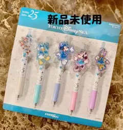 ディズニーシー 25周年 エナージェル ボールペン 5本セット　新品のサムネイル