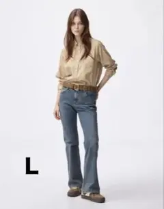 GU スリムフレアジーンズ 丈標準 L