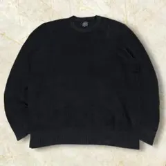 10s GAP リブ編みコットンニットセーター USメンズ 肉厚ブラックXL