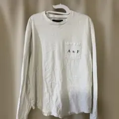 Abercrombie & Fitch XXL ホワイト長袖Tシャツ