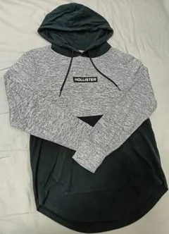 【処分！】HOLLISTER パーカー XS グレー/ブラック