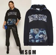 ハ*ー様 MSGM パーカー　花柄　ブラック　XS 2020-21 AW ユニセのサムネイル