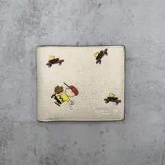 4408 美品 COACH PEANUTS 二つ折り財布 スヌーピー ホワイトのサムネイル