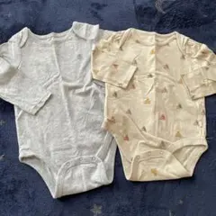 ロンパース長袖肌着2枚セット