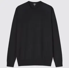 UNIQLO ユニクロ メリノ クルーネック セーター ブラック XL