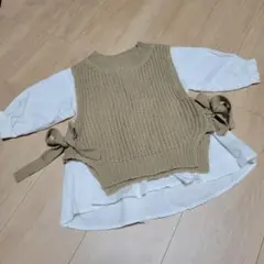 お値下げ★プティマイン　シャツニットセットS