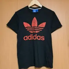 アディダスオリジナルス ブラック デカロゴ Tシャツ