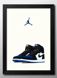 12853■A3アートポスター『ナイキ　スニーカー』絵画 イラスト マット