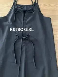 RETRO GIRLレトロガール　ワンピース Ｆサイズ 黒　ロング　後リボン