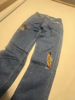 XLARGE 刺繍 デニムパンツ 34インチのサムネイル