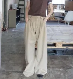 00s GAP 2tuck wide chino pants W31 - メルカリ