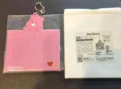 ケアベア　ネームプレート　キーホルダー　ピンク