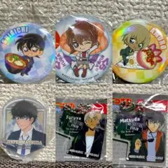 名探偵コナン　缶バッジ　アクリルキーホルダー　計6点　非売品