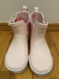 ピンク長靴 鳥チャーム付き