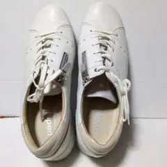 ASICS pedala サイドジップ スニーカー ホワイト レザーのサムネイル