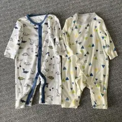 西松屋　ロンパース　60-70サイズ　2枚セット　恐竜　ベビー服