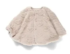 【新品タグ付き】branshes　ベビー　ポンチョ　ボアケープ　くすみピンク