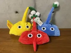 新品タグ付き　ピクミンなりきり帽子　まとめ売り　赤　青　黄