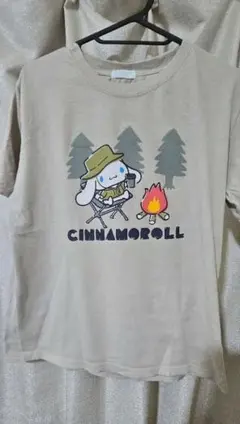 シナモロール キャンプデザイン Tシャツ ベージュ