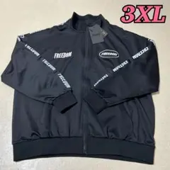 【新品】FREEDOM/フリーダムレタリングジャージジャケット/ブラック3XL
