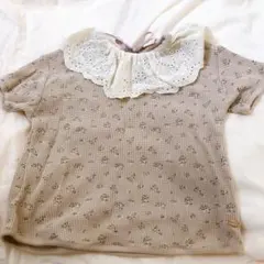 テータテート 襟付きチュニック 110 くすみブラウンベージュ