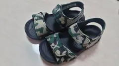 アディダス キッズ サンダル 迷彩 グリーン 15cm