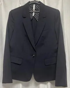 洋服の青山　エヌラインプレシャス ネイビー ストライプ スーツ 3点セット