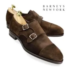 【美麗！】定価6万バーニーズニューヨーク英国製高級スエードダブルモンクストラップ