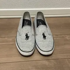 POLO スリッポン グレー　24.5cm スニーカー