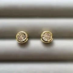 モアサナイト ピアス バイザヤード ゴールド