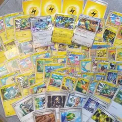 ポケカ　電気タイプ　まとめ売り　キラ　R　エネルギー　ニンジャスピナー　デッキ①