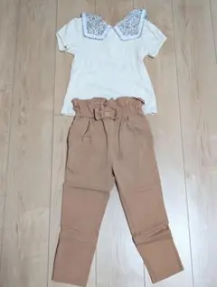 ボトムス　女の子　120 　トップスとパンツセット ズボン　半袖　BREEZE