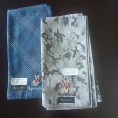 Aquascutum ハンカチ 2枚セット コーギー刺繍のサムネイル