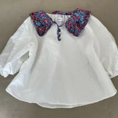 zara フラワーカラー長袖ブラウス