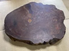 送料込】こぶ板 一枚板 天然 テーブル 瘤 置き台 レトロ アンティーク