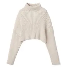 GRL タートルネッククロップド丈ニット アイボリー