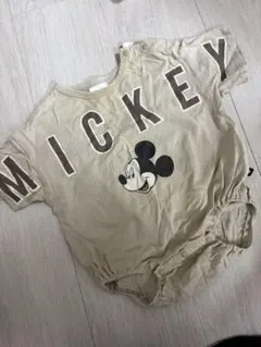 ミッキーマウスロンパース ベージュ