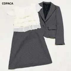 コパカ　ワンピーススーツセット　M千鳥柄　フォーマル　入学式　卒業式　フェミニン