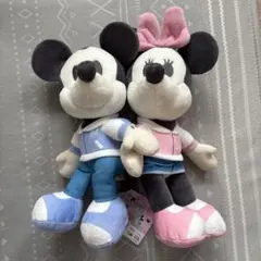 ディズニー　ミッキー &ミニー ちょっもっさデココレペアぬいぐるみ